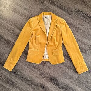 J. Crew Golden Yellow Velour Jacket